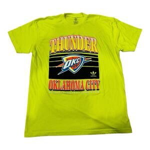Okc Oklahoma City Thunder Xl Mens T Shirt Yellow Graphic T Basketball